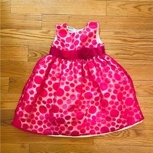 Girls Pink and White Party Dress Size 4